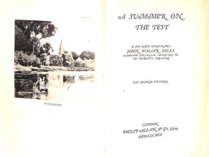 "A Summer On The Test" 1930 HILLS, John Waller