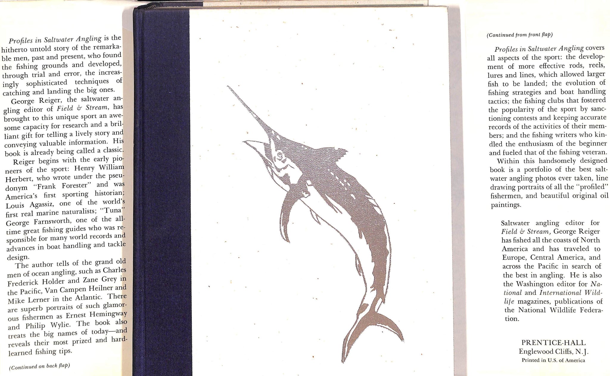 "Profiles In Saltwater Angling: A History Of The Sport - Its People And Places, Tackle And Techniques" 1973 REIGER, George