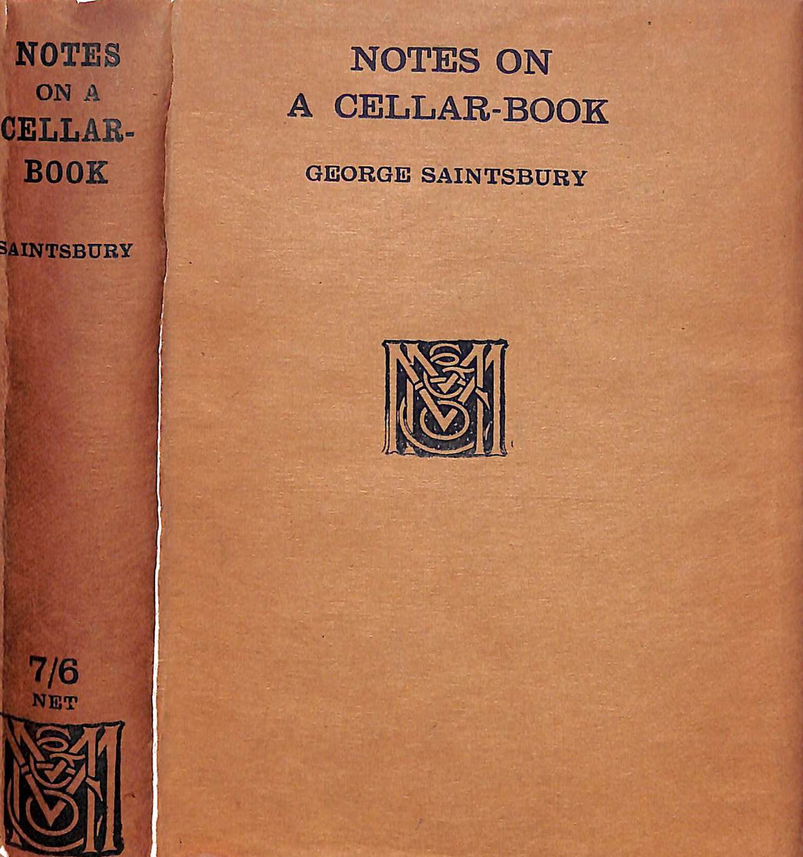 "Notes On A Cellar-Book" 1931 SAINTSBURY, George