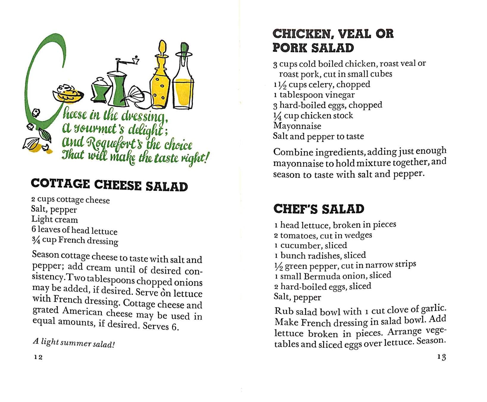 "The ABC Of Salads" 1958