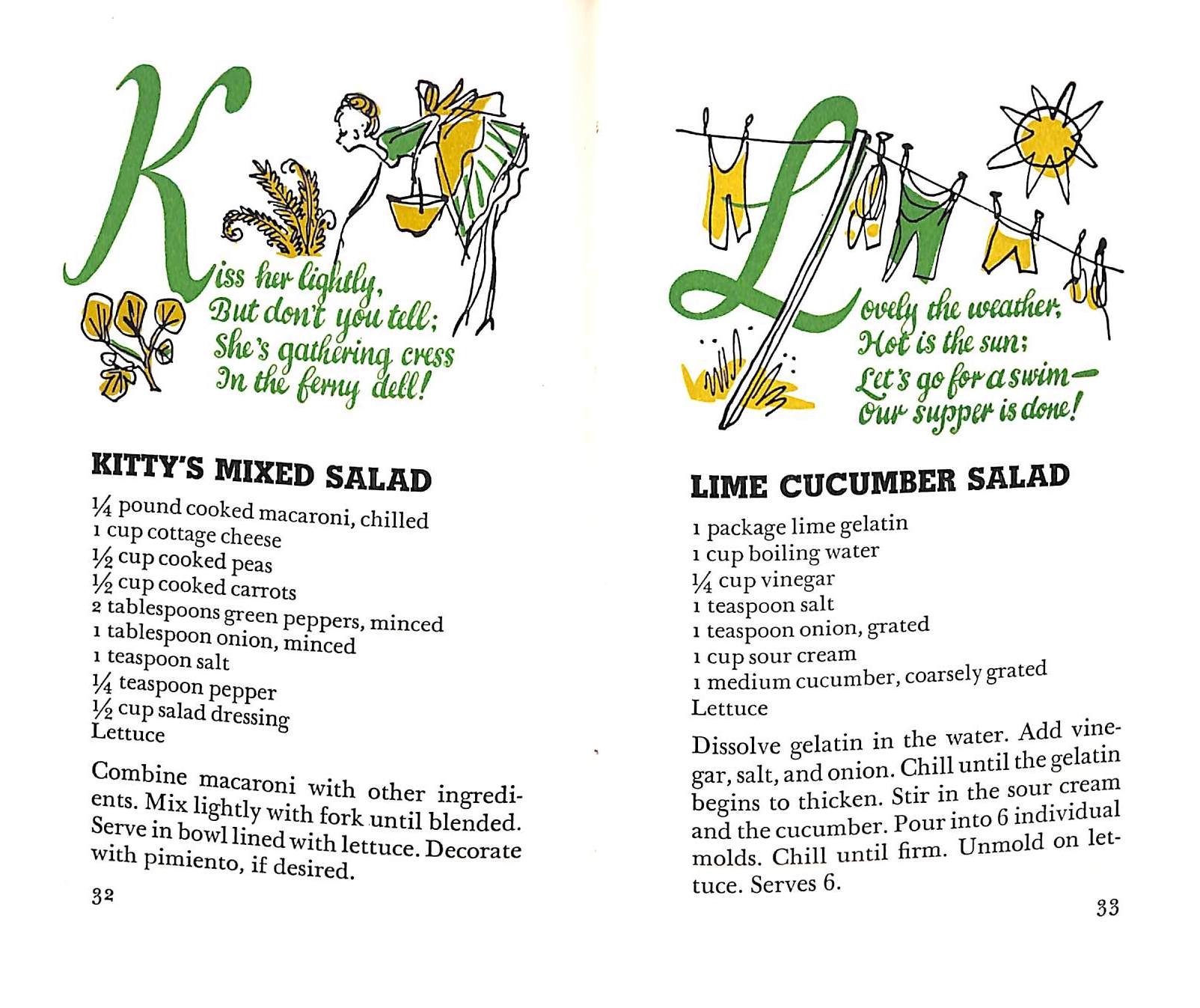 "The ABC Of Salads" 1958