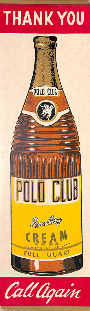 "Polo Club Cardboard Advert Sign" (SOLD)