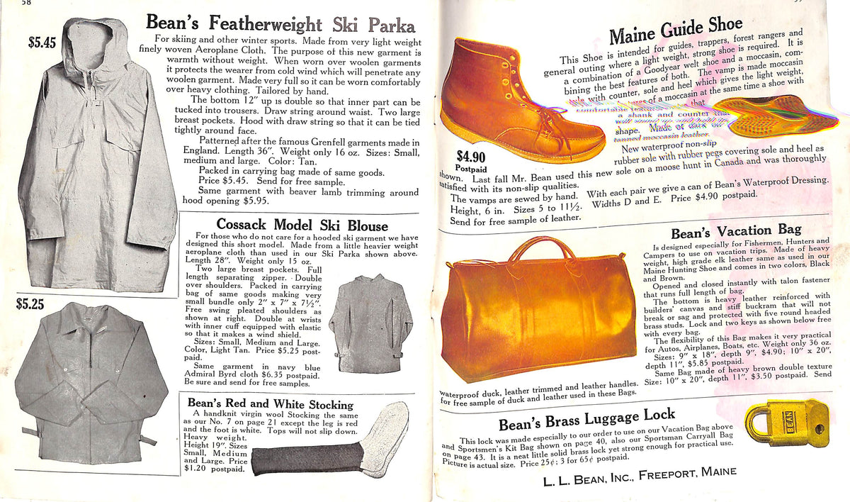 L.L. Bean Fall 1936 Catalog