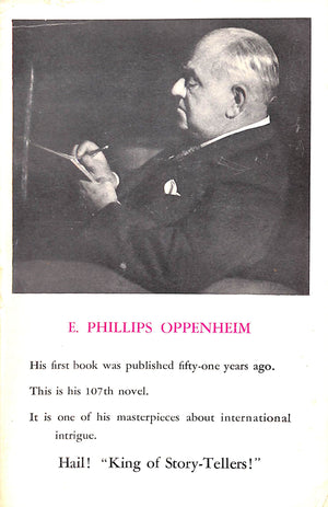 "The Spymaster" 1938 OPPENHEIM, E. Phillips