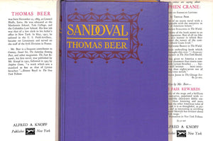 "Sandoval: A Romance Of Bad Manners" 1924 BEER, Thomas
