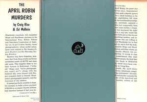 "The April Robin Murders" 1958 RICE, Craig, MCBAIN, Ed
