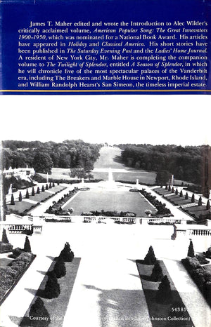 "The Twilight Of Splendor: Chronicles Of The Age Of American Palaces" 1975 MAHER, James T