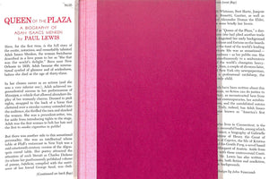 "Queen Of The Plaza: A Biography Of Adah Isaacs Menken" 1964 LEWIS, Paul