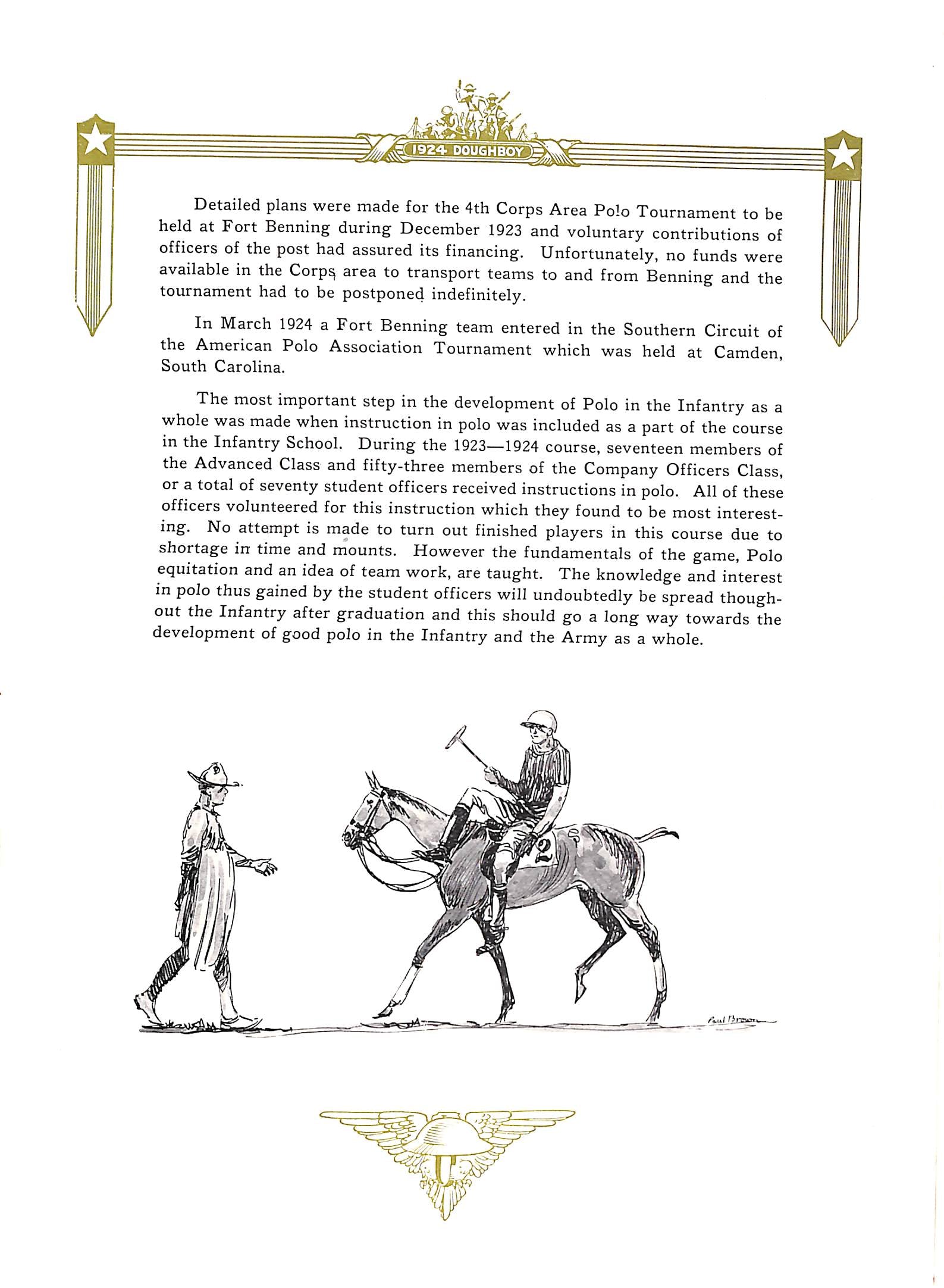 "The Doughboy 1924 US Army Infantry School Yearbook" (Fort Benning, GA)