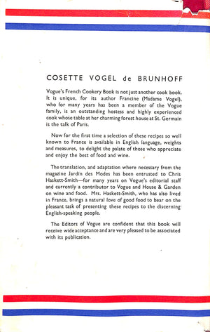 "Vogue's French Cookery Book" 1961 "Francine" and HASKETT-SMITH, Chris [translated by]