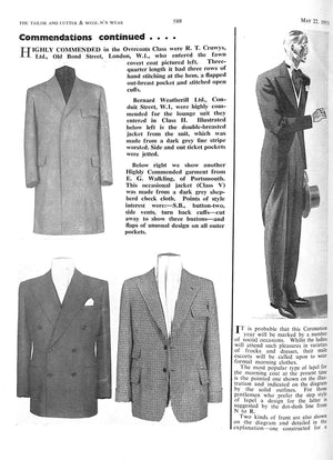 "The Tailor & Cutter The Authority On Style And Clothes" May 22, 1953