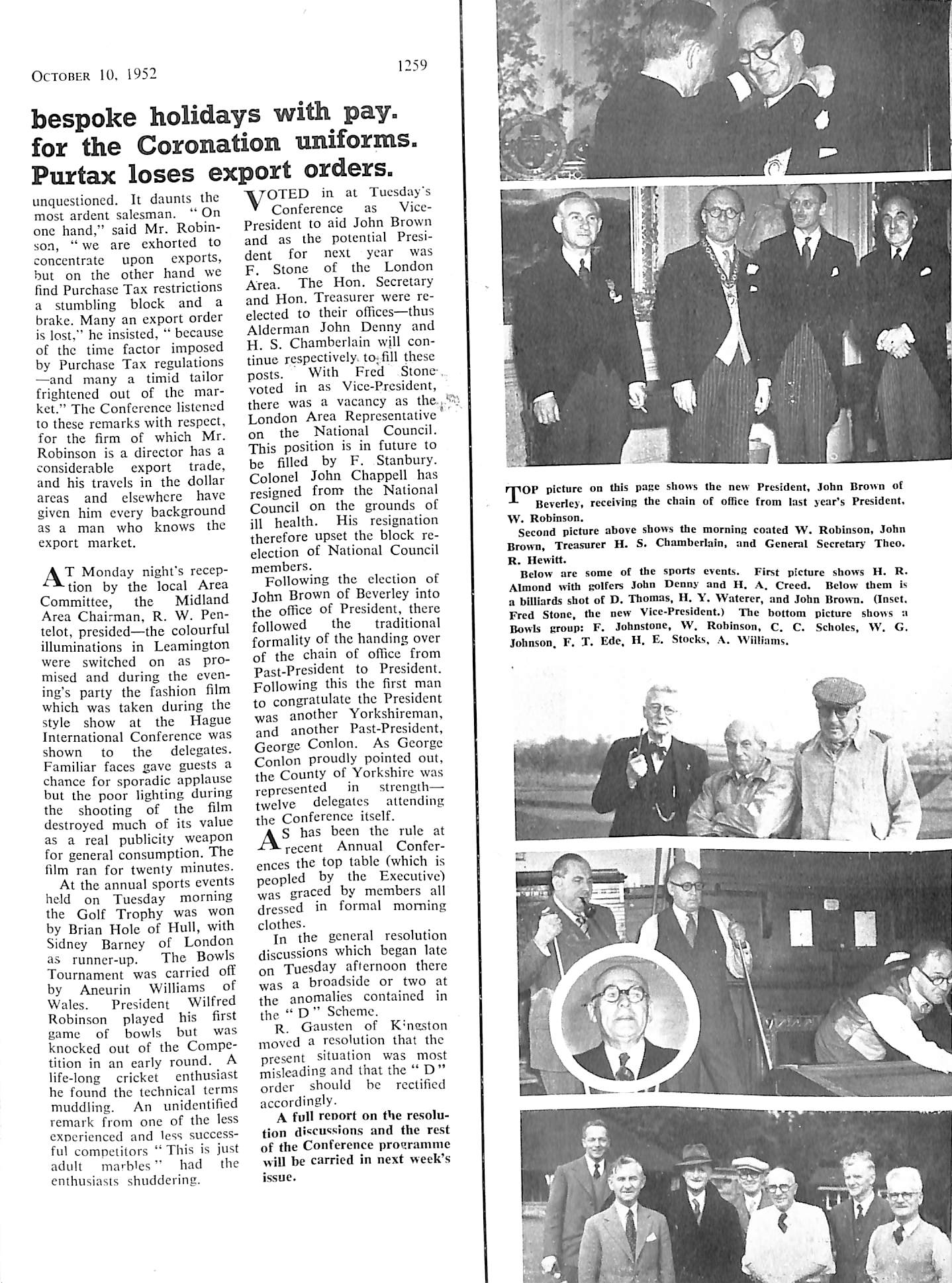 The Tailor & Cutter The Authority On Style And Clothes: October 10, 1952