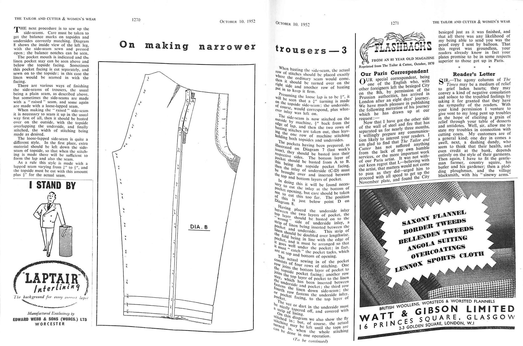 The Tailor & Cutter The Authority On Style And Clothes: October 10, 1952