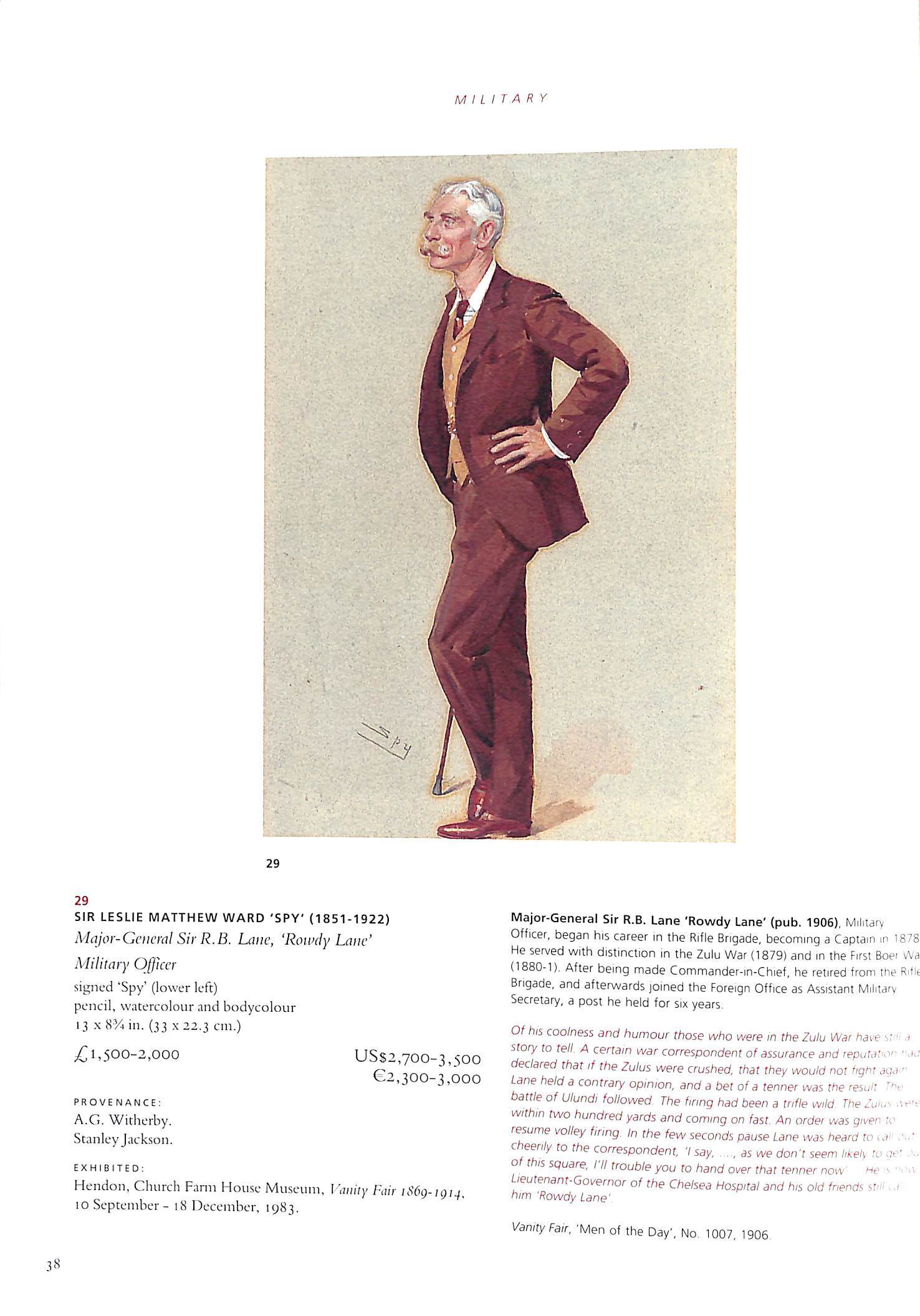 The John Franks Collection Of Original Watercolours For Vanity Fair 2005 Christie's South Kensington