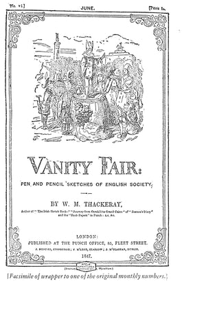 "Vanity Fair A Novel Without A Hero" 1950 THACKERAY, William