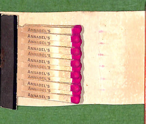 Annabel's 44 Berkeley Sq London Matchbook (New/ Old Stock)