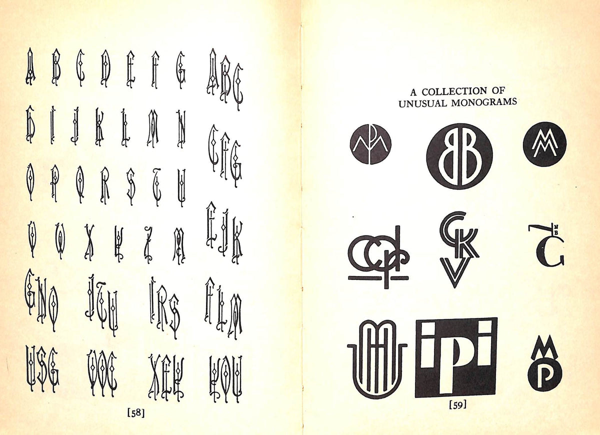 "How To Design Monograms And Symbols" 1949 SPRAGUE, Curtiss (SOLD)