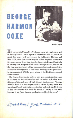 "The Widow Had A Gun" 1951 COXE, George Harmon