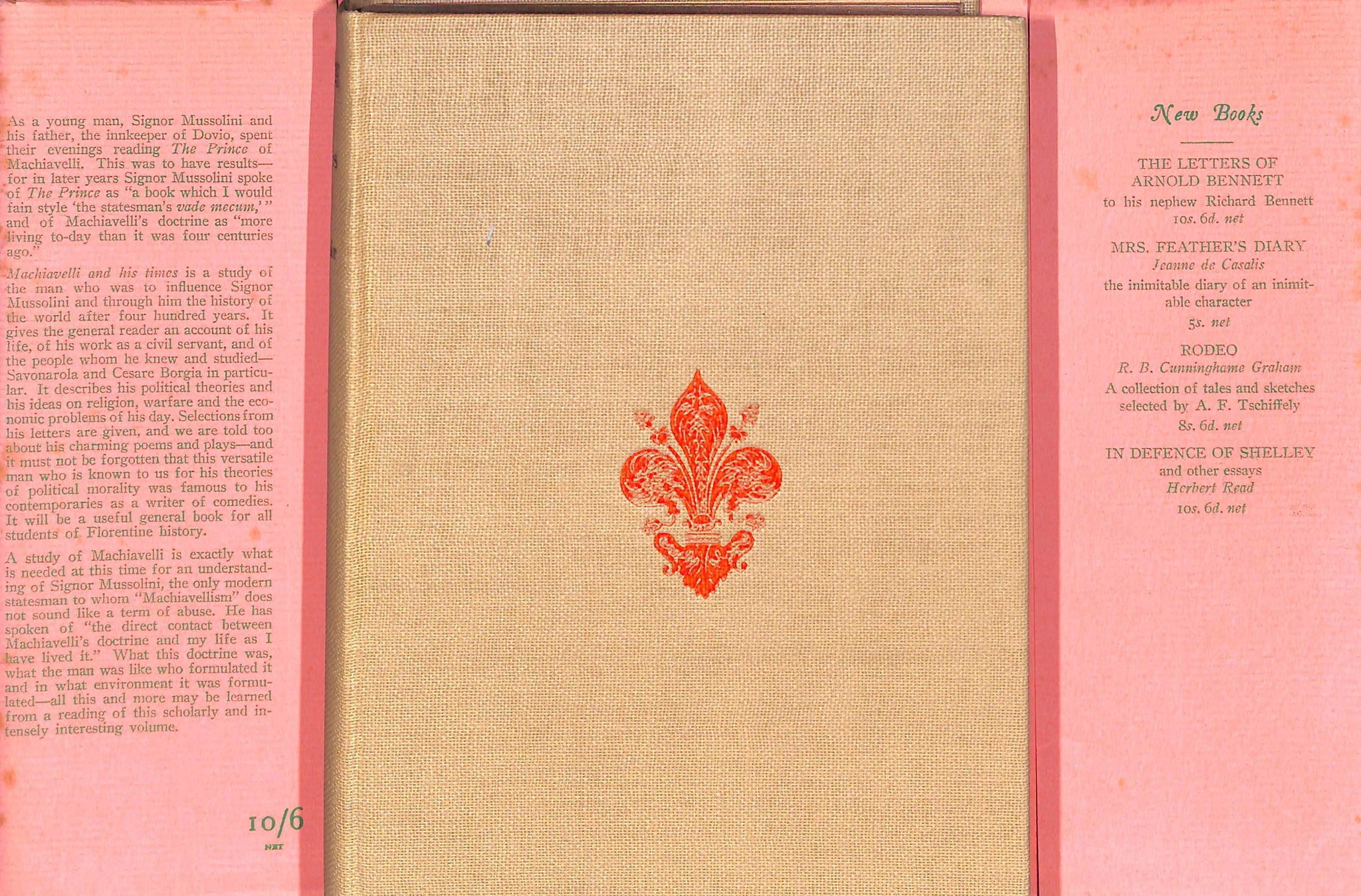 "Machiavelli And His Times" 1936 MUIR, D. Erskine