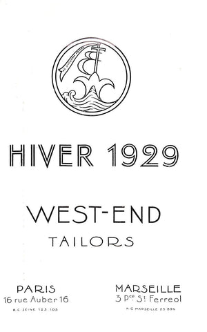 West-End Tailors Hiver 1929