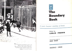"The Boundary Book: A Lord's Taverners' Miscellany Of Cricket" 1962 FREWIN, Leslie