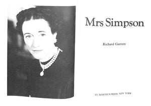 "Mrs Simpson" 1979 GARRETT, Richard