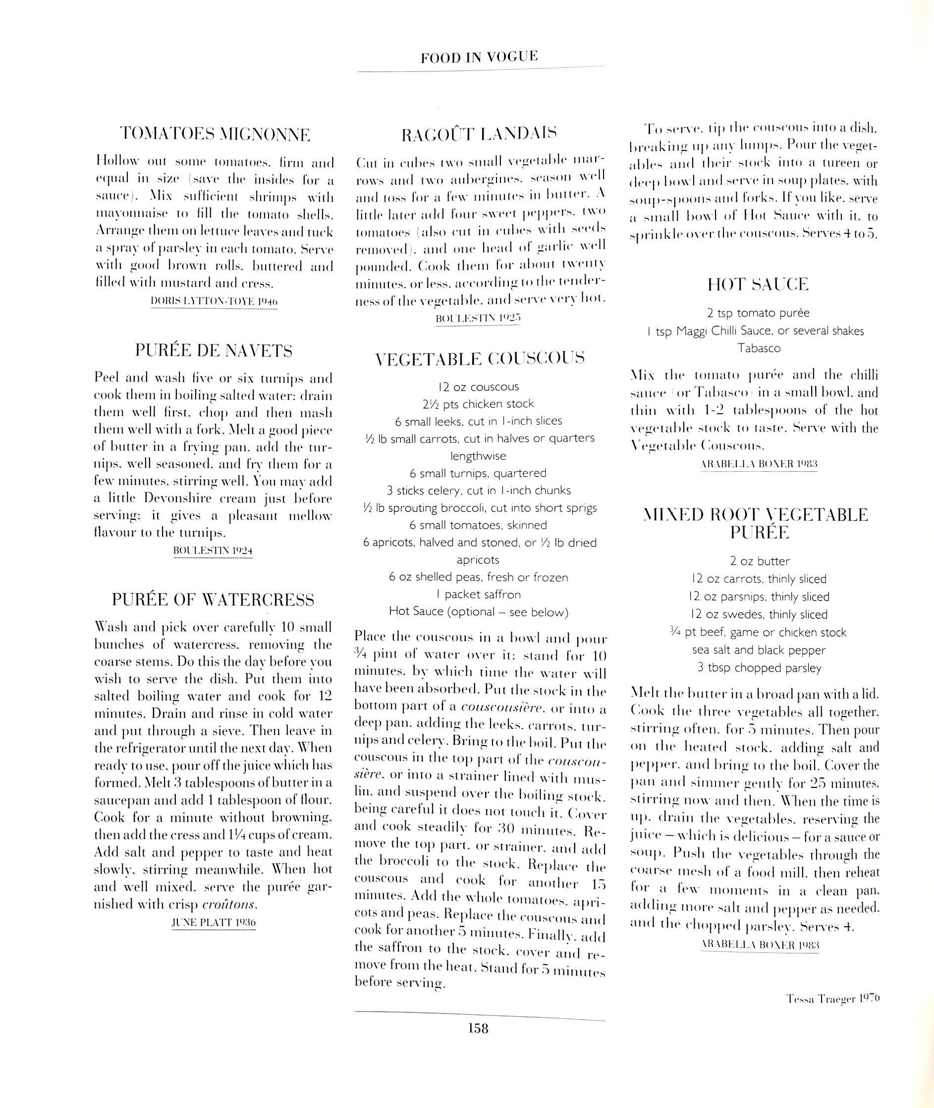 "Food In Vogue From Boulestin To Boxer" 1988 TIMS, Barbara [edited by]