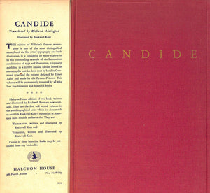 "Candide" 1937 VOLTAIRE, Arouet De