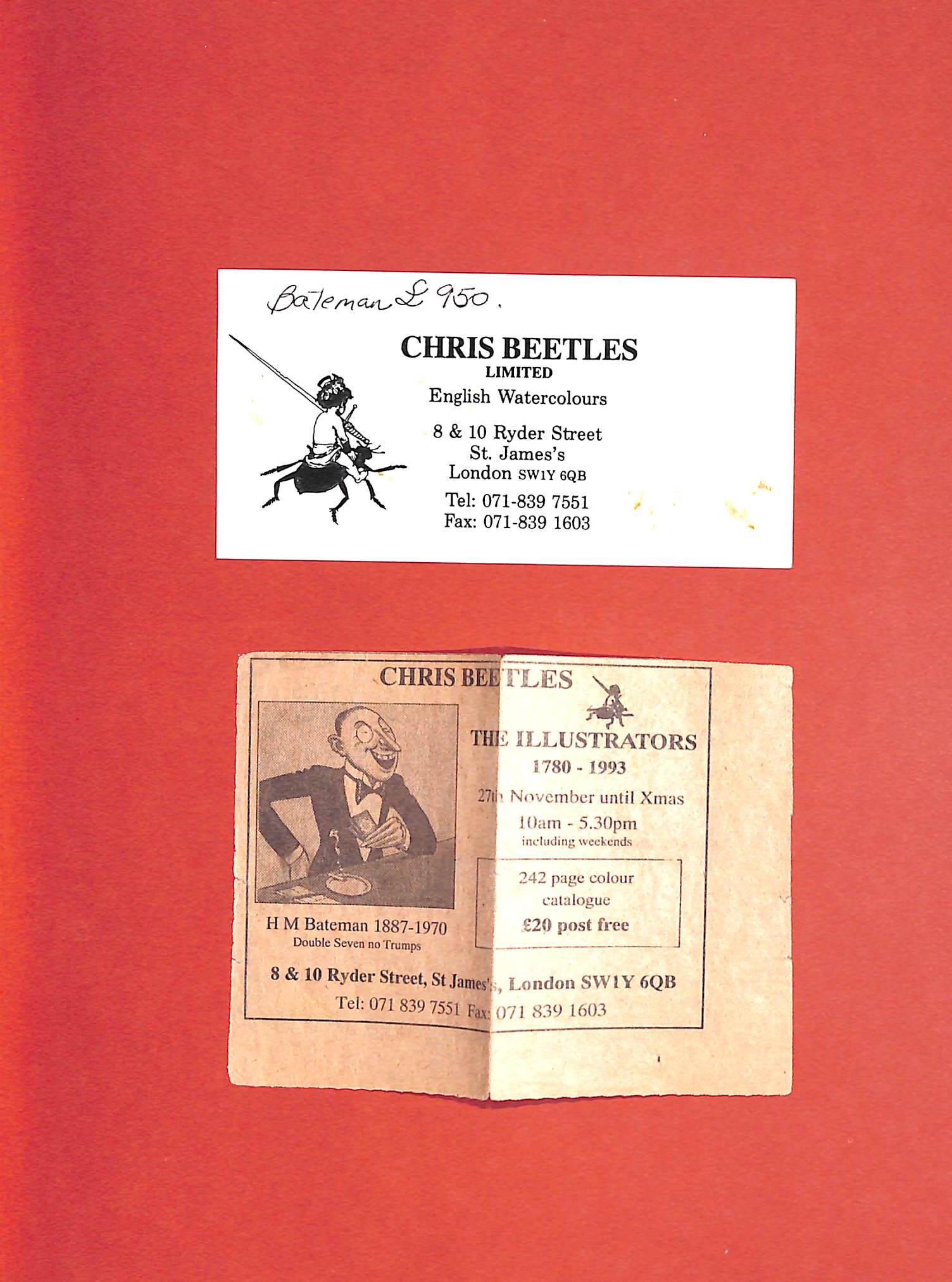 "The Man Who Was H. M. Bateman" 1982 ANDERSON, Anthony