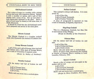 "Cocktails: How To Mix Them" 1950 'Robert'
