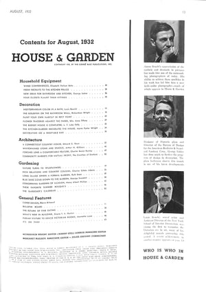 "House & Garden: August 1932"
