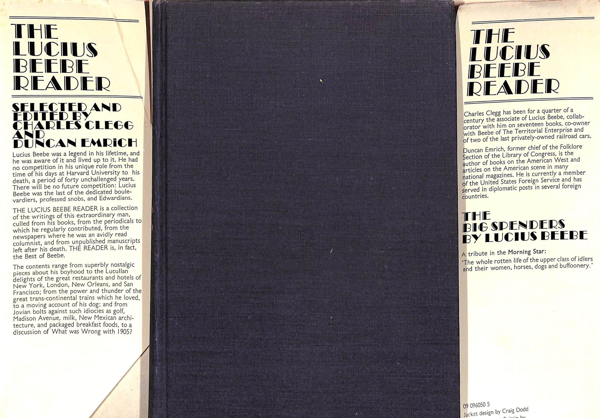 "The Lucius Beebe Reader" 1969 CLEGG, Charles and EMRICH, Duncan