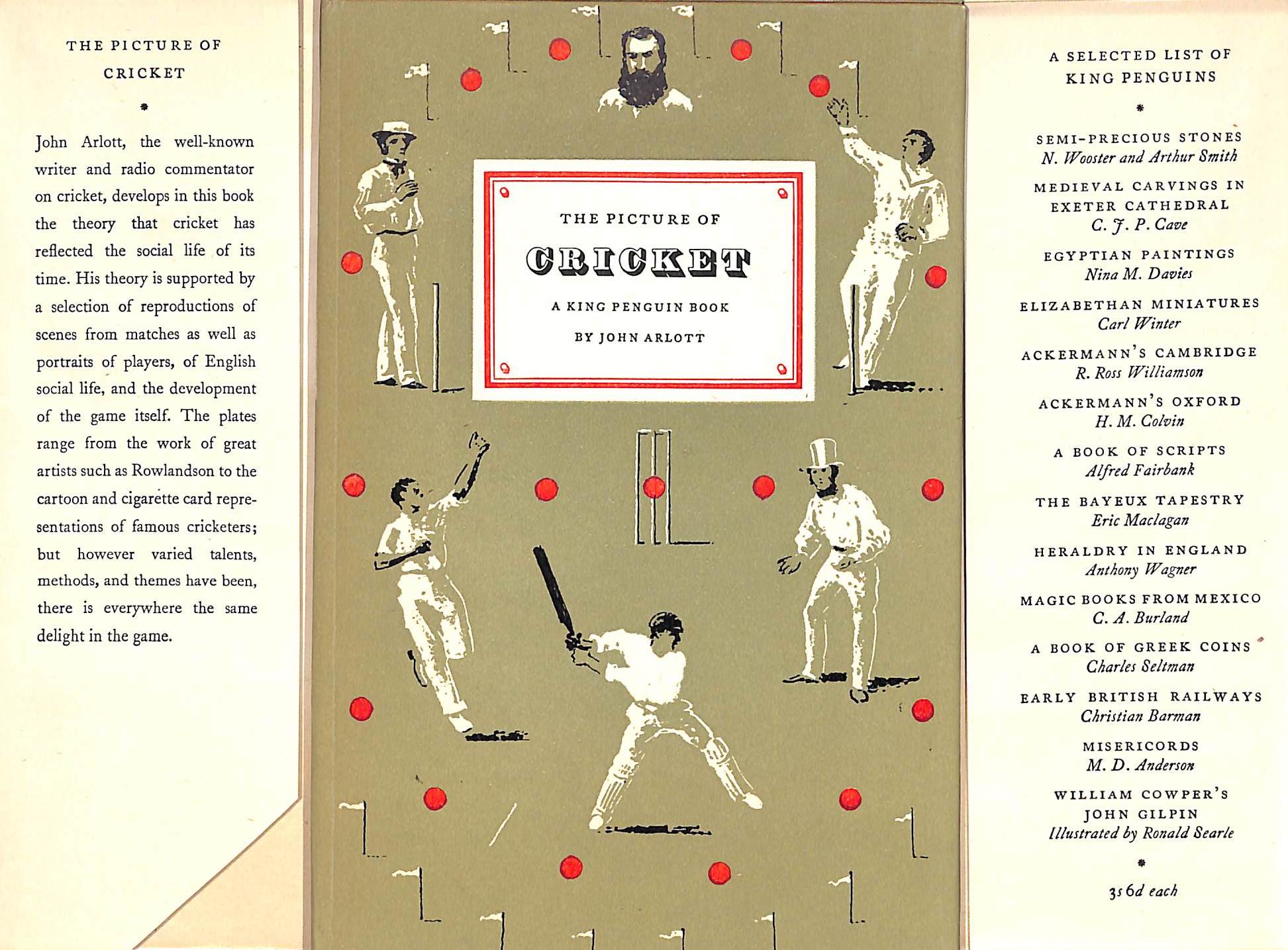 "The Picture Of Cricket" 1955 ARLOTT, John