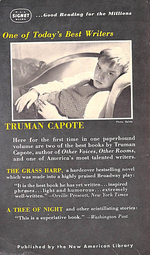 "The Grass Harp And A Tree Of Night (And Other Stories)" 1956 CAPOTE, Truman