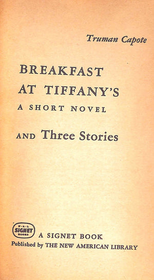 "Breakfast At Tiffany's" 1961 CAPOTE, Truman