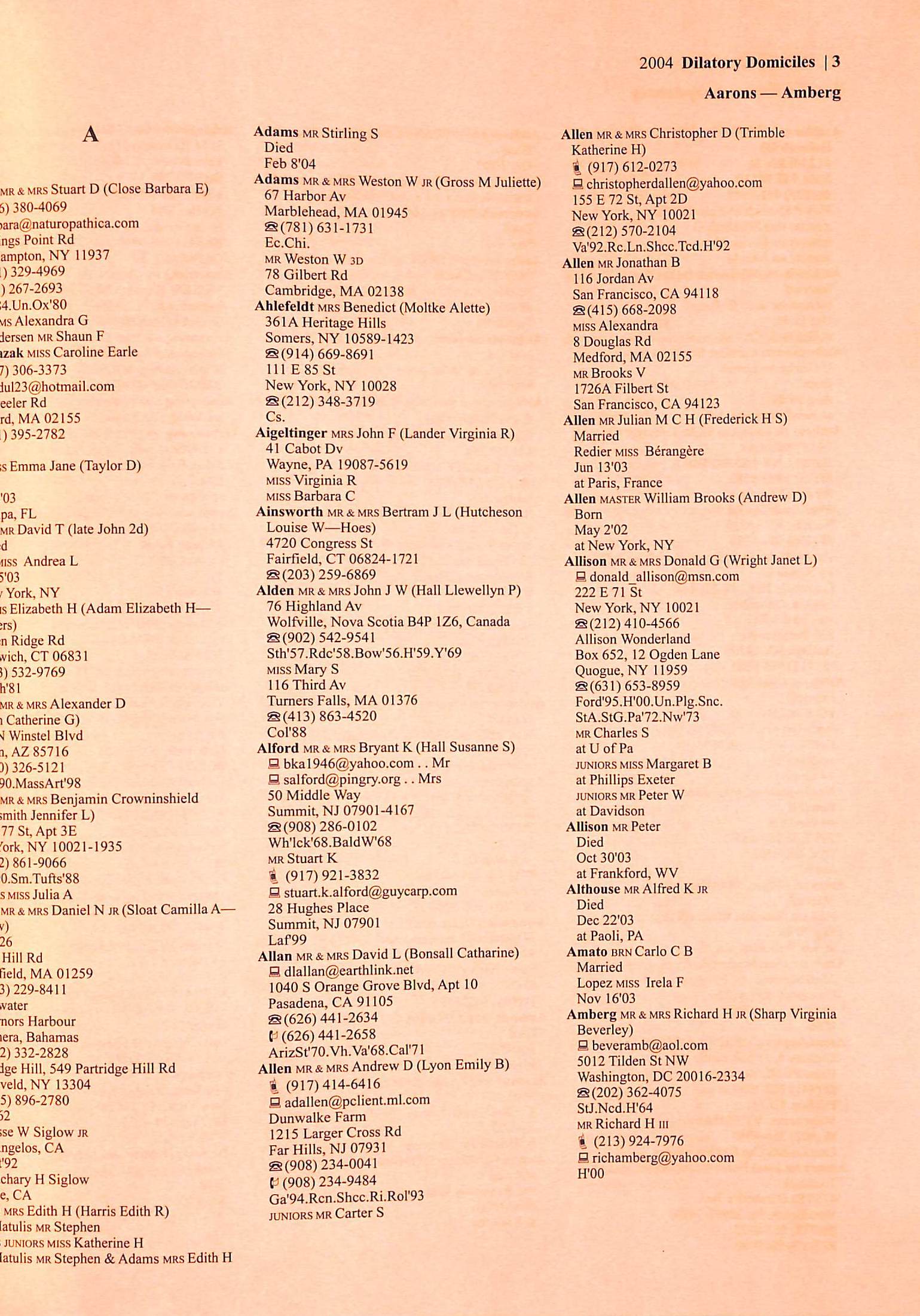 "Social Register Summer 2004 - Including The Social Register Observer" 2004