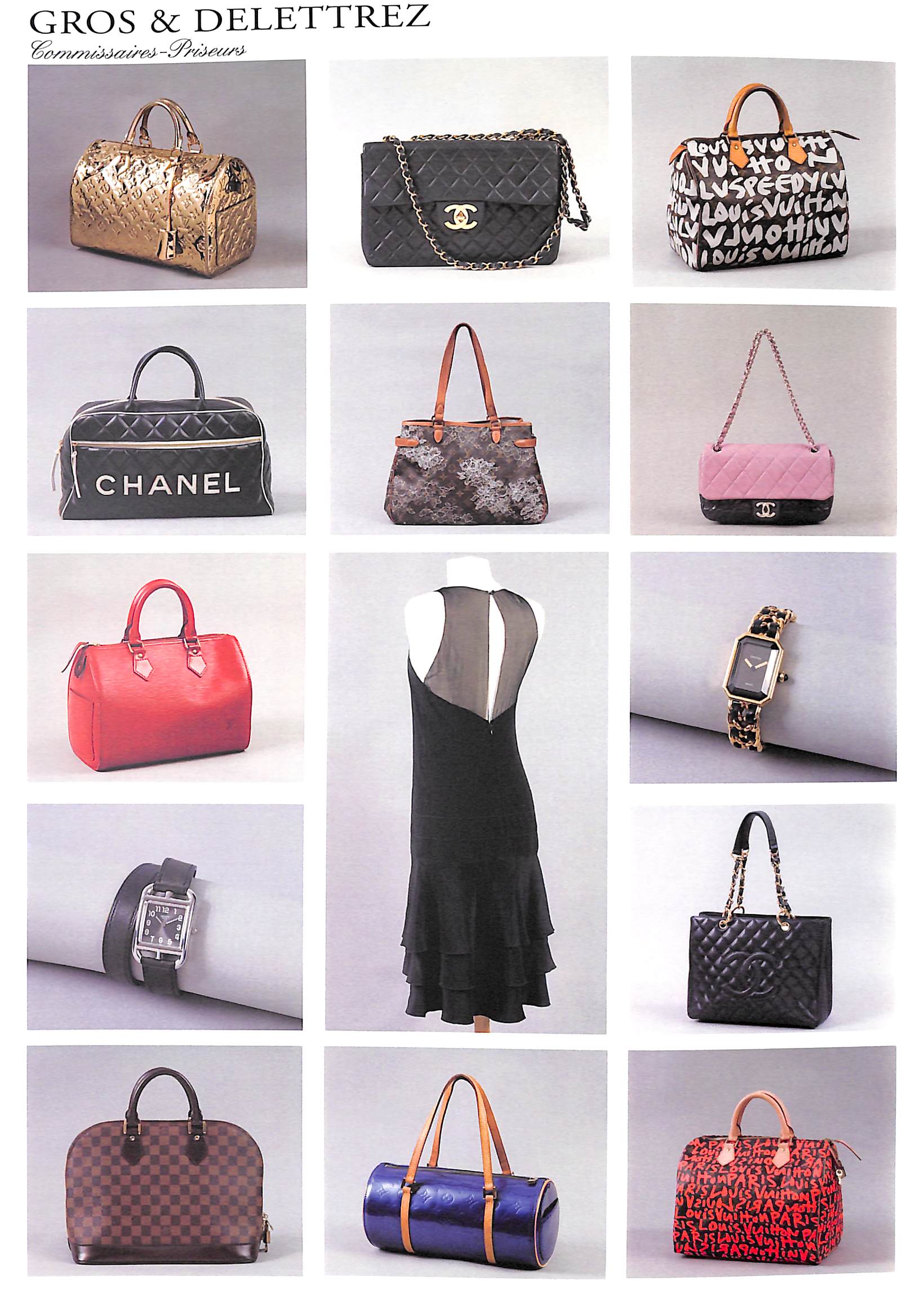 GROS & DELETTREZ Louis Vuitton Fashion Handbags Costume
