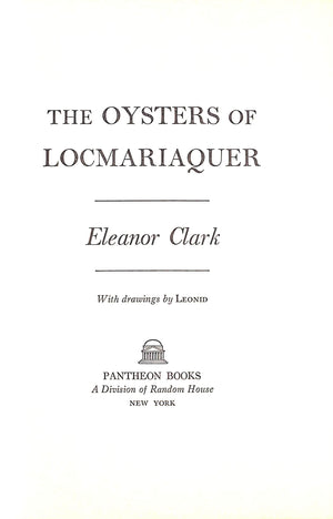 "The Oysters Of Locmariaquer" 1964 CLARK, Eleanor