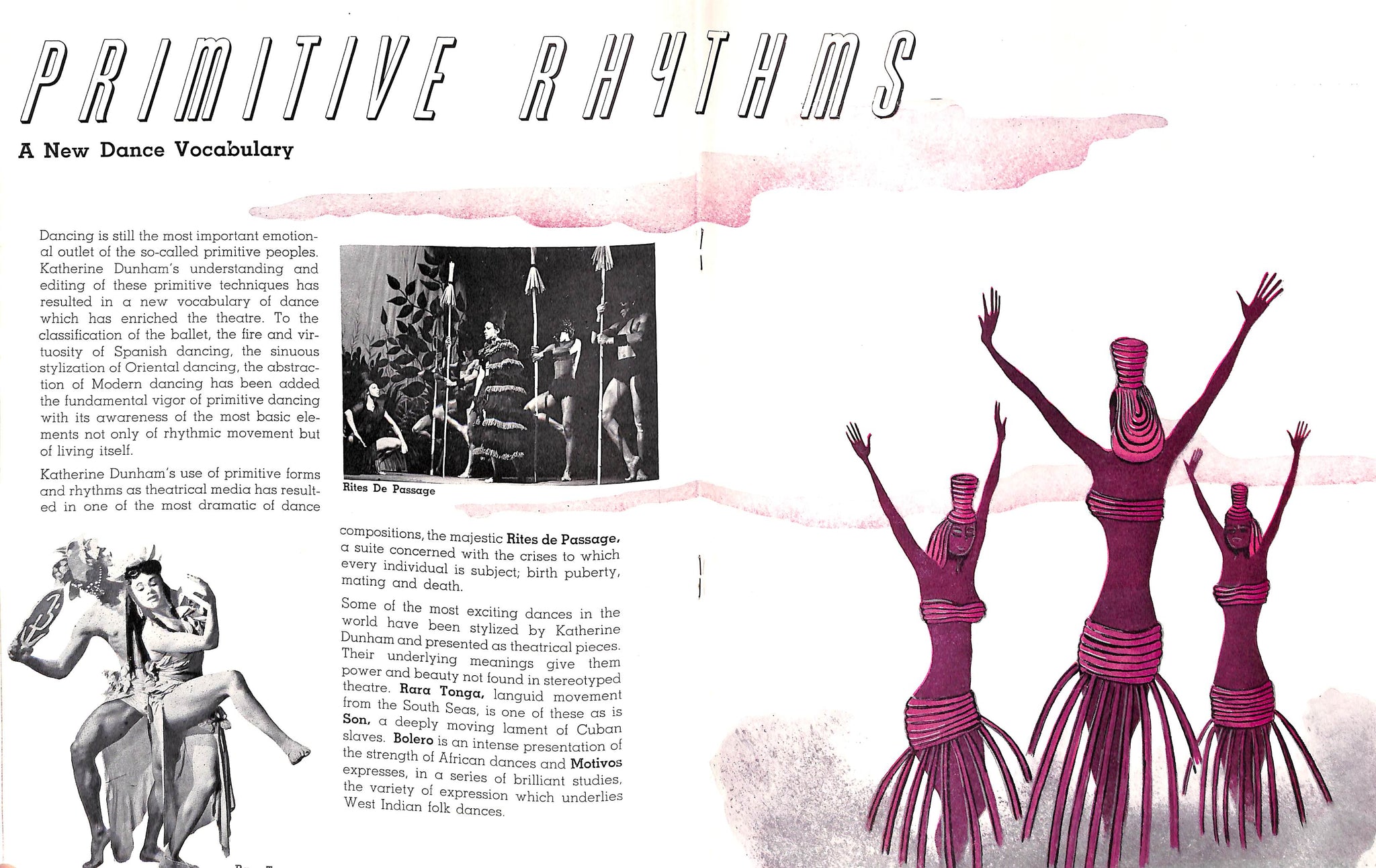 "Souvenir Program For Katherine Dunham's Bal Negre" 1946 (SOLD)