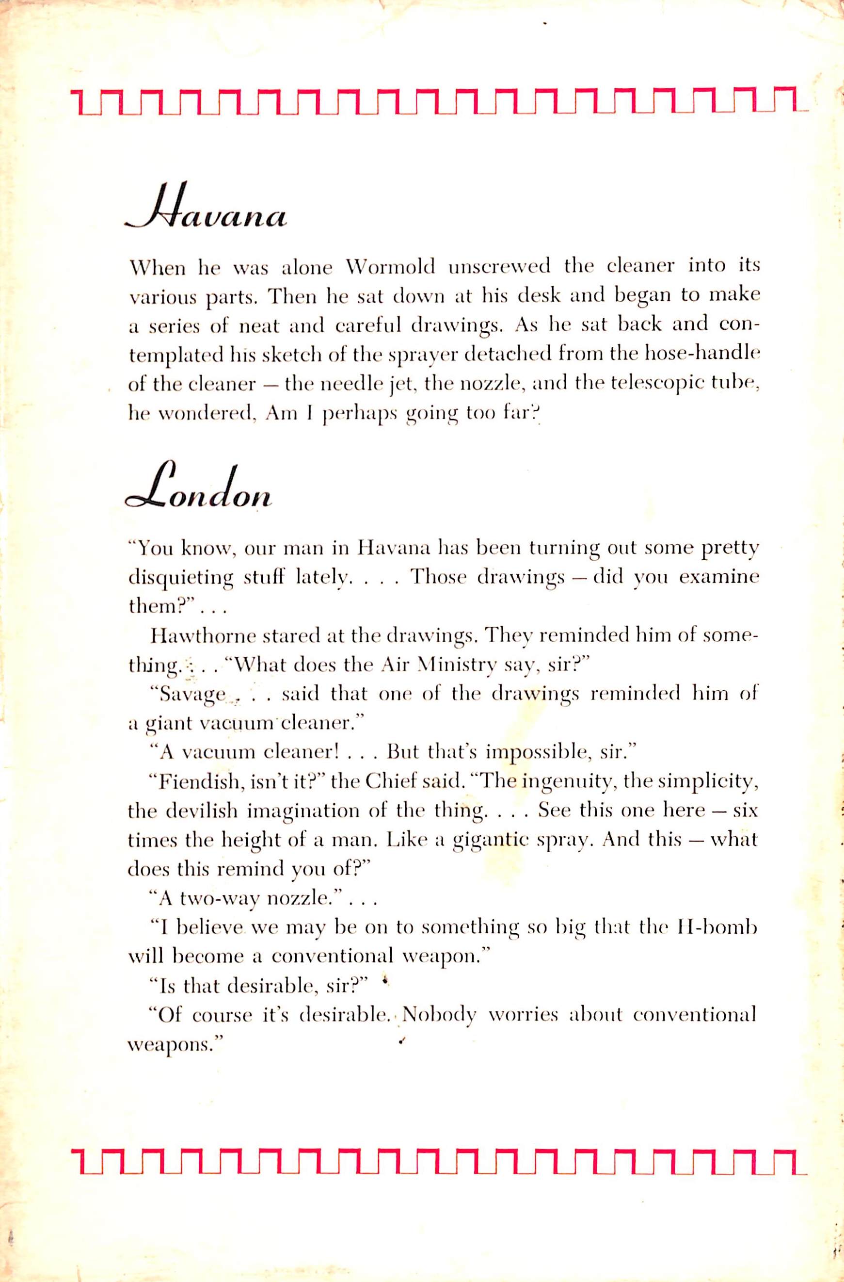 "Our Man In Havana" 1958 GREENE, Graham