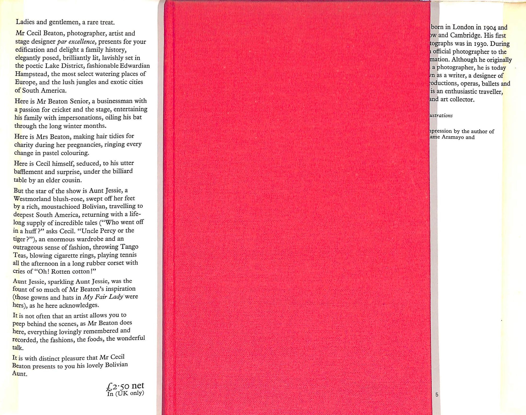 "My Bolivian Aunt" 1971 BEATON, Cecil