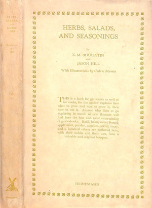 "Herbs, Salads, And Seasonings" 1930 BOULESTIN, X.M. and HILL, Jason