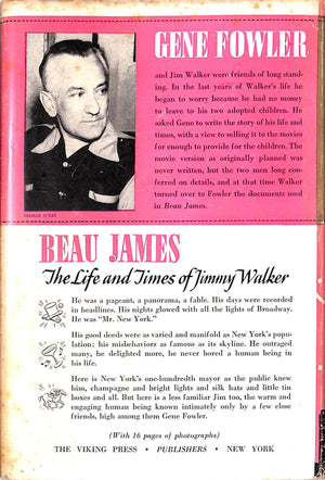 "Beau James (The Life And Times Of Jimmy Walker)" 1949 FOWLER, Gene