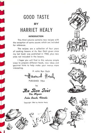 "Good Taste Au Bon Gout" 1964 HEALY, Harriet (SOLD)