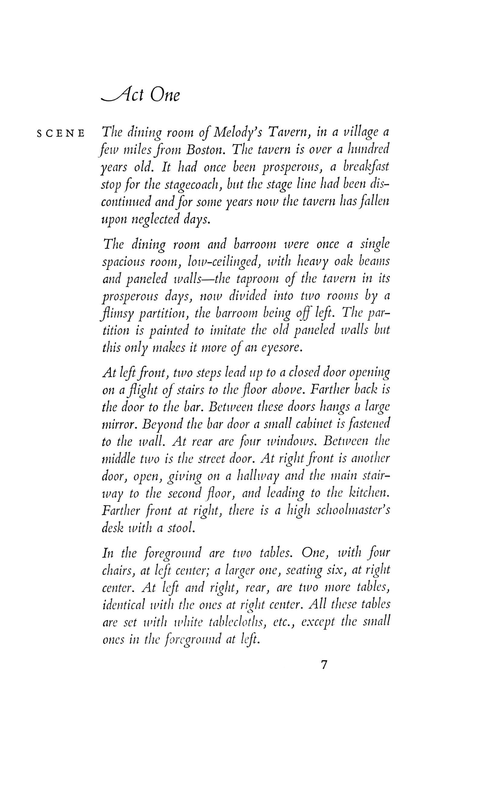 "A Touch Of The Poet" 1957 O'NEILL, Eugene