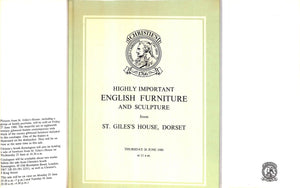 Highly Important English Furniture And Sculpture From St. Giles's House, Dorset - 26 June 1980