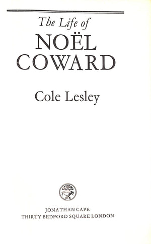 "The Life Of Noel Coward" 1976 LESLEY, Cole