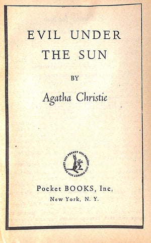 "Evil Under The Sun" 1945 CHRISTIE, Agatha