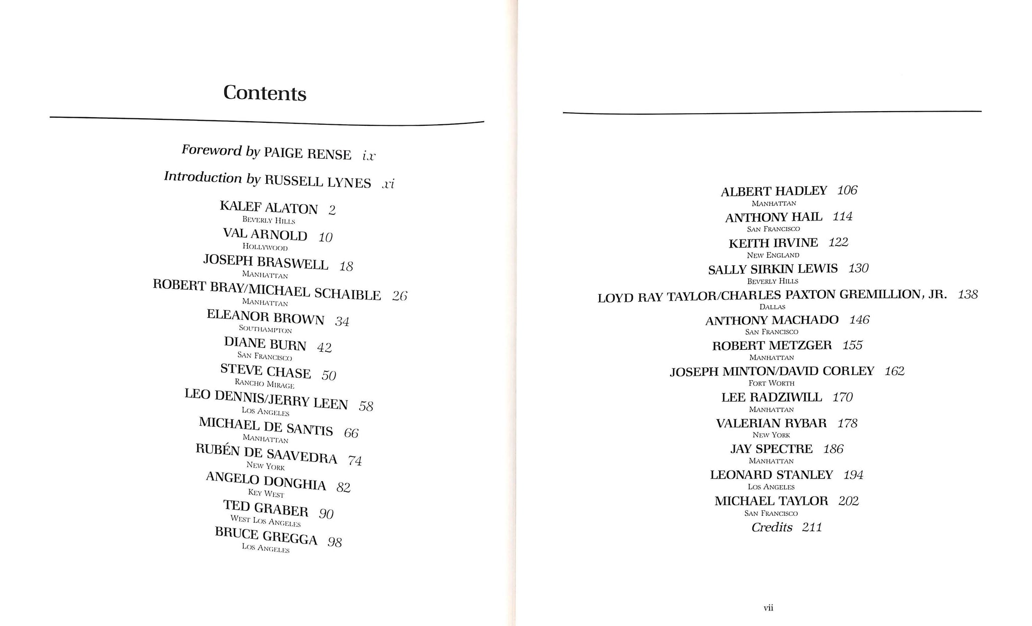 "Architectural Digest: Designers' Own Homes Private Residences Of Thirty Of America's Leading Interior Designers" 1984 RENSE, Paige [edited by]
