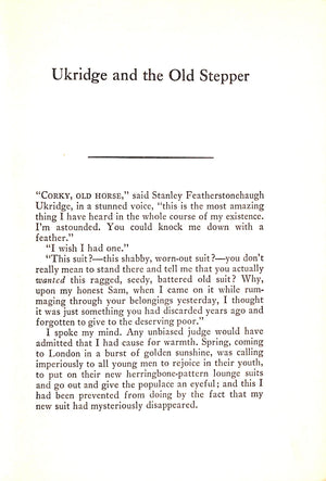 "Eggs, Beans And Crumpets" 1940 WODEHOUSE, P.G.